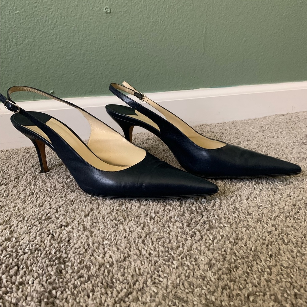 Faconnable Leather Slingbacks